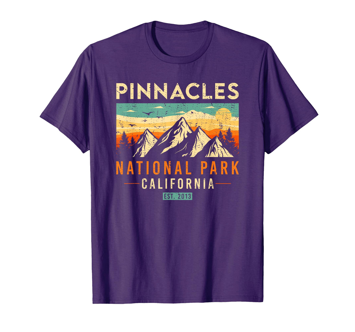 Pinnacles Est 2013 California Vintage Retro National Park T-Shirt
