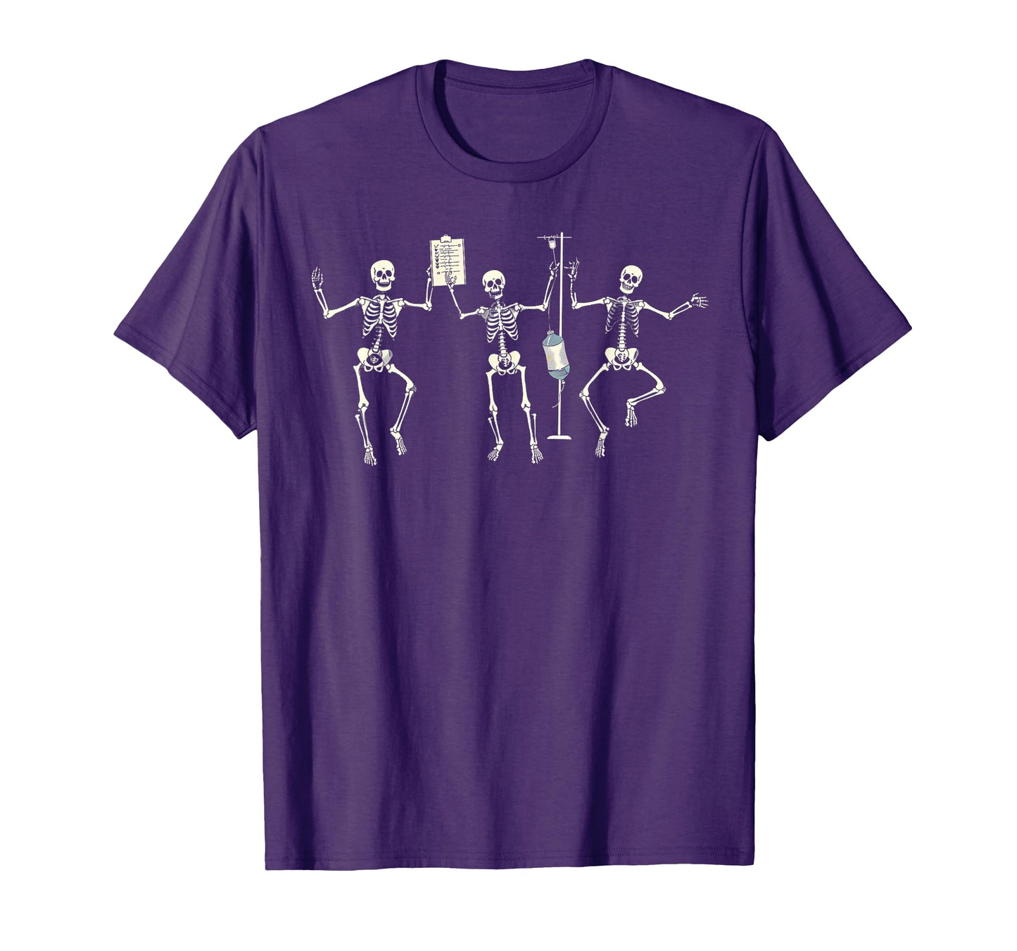 Funny Nurse Skeleton Halloween Healthcare Crew Skeleton T-Shirt