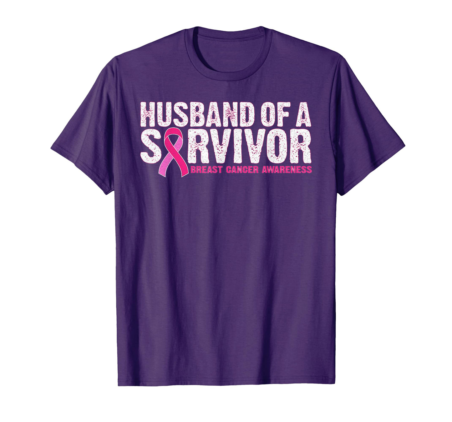 Husband Of A Survivor Wife Breast Cancer Awareness T-Shirt