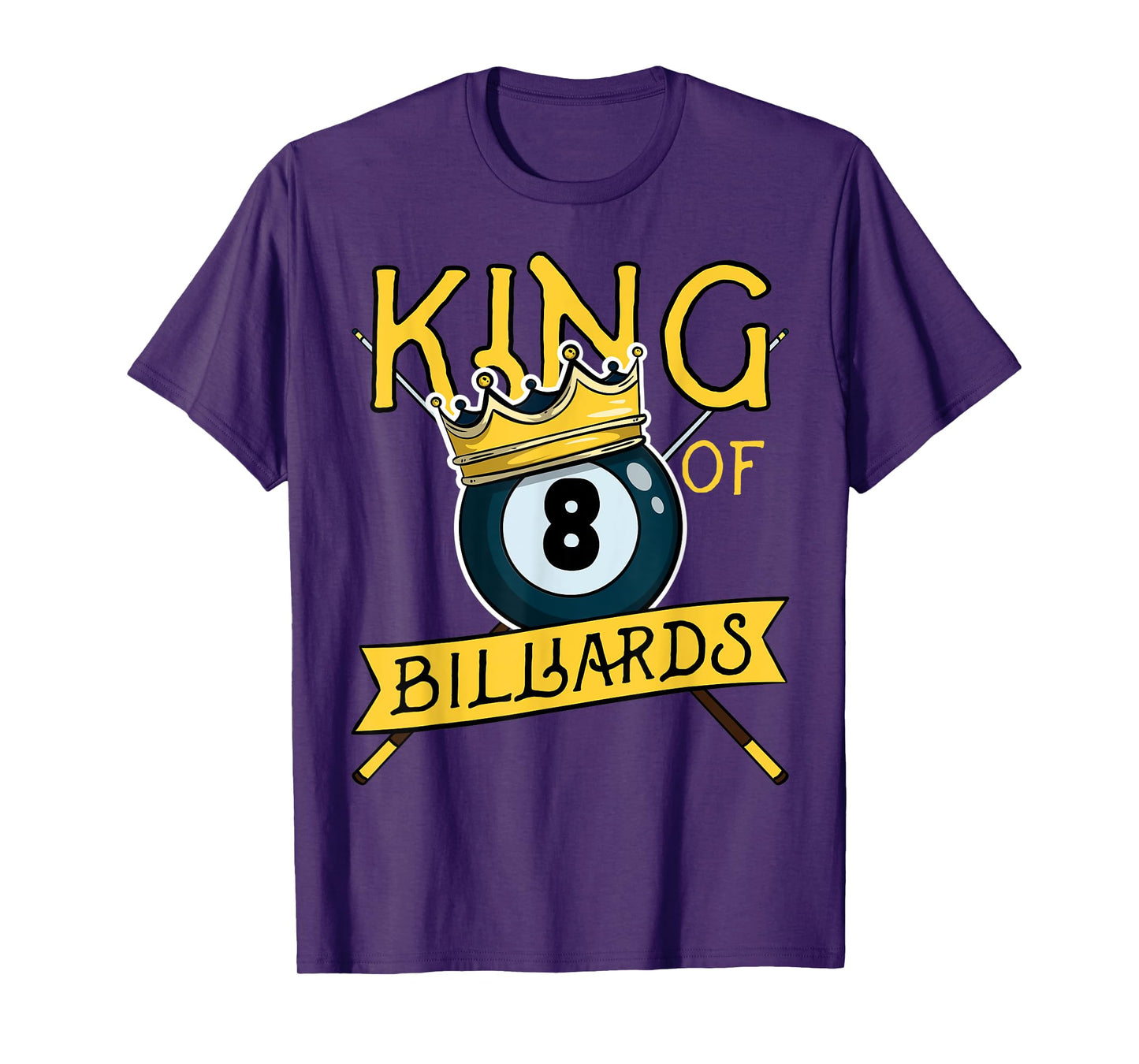 Pool Player 8 Ball Snooker Dad Joke Funny King Of Billiards T-Shirt