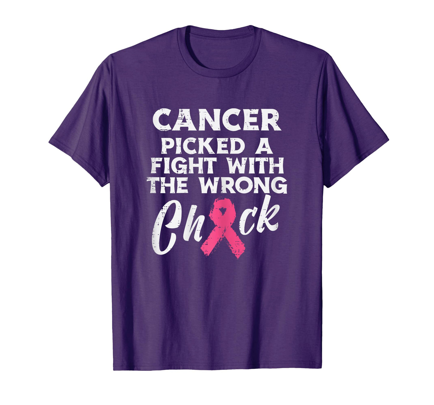 Breast Cancer Picked A Fight Wrong Chick Awareness Women T-Shirt