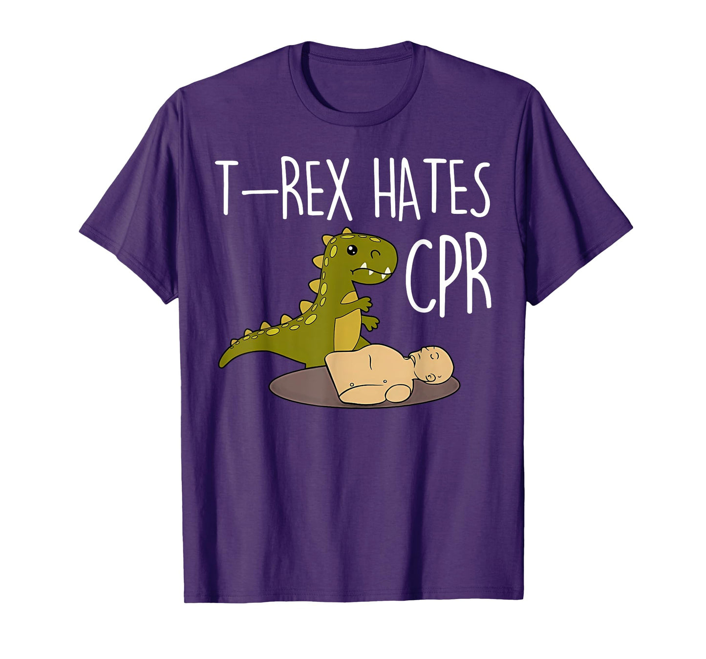 T-rex Hates Cpr Dinosaurs Funny ICU Critical Care Nurse T-Shirt