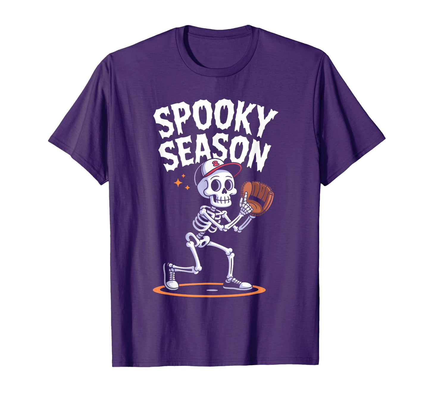 Spooky Season Skeleton Play Softball Halloween Costume T-Shirt