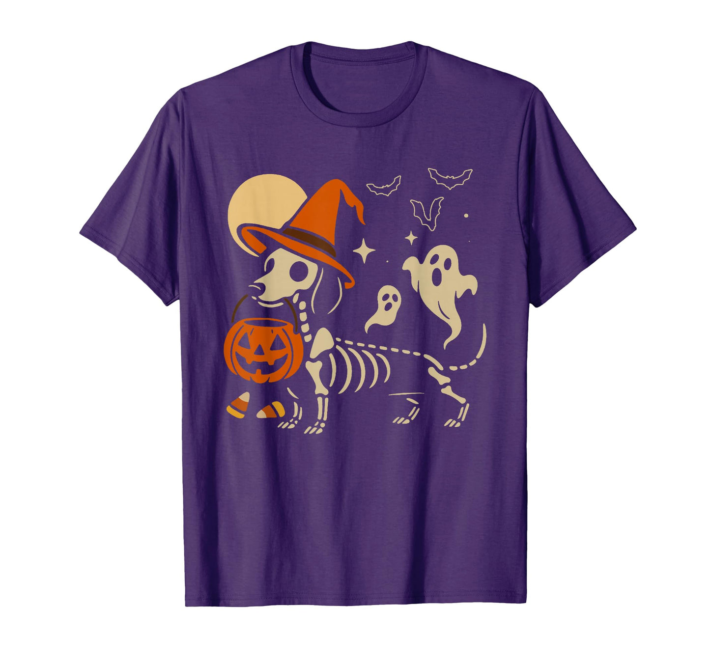 Dachshund Skeleton Halloween T-Shirt