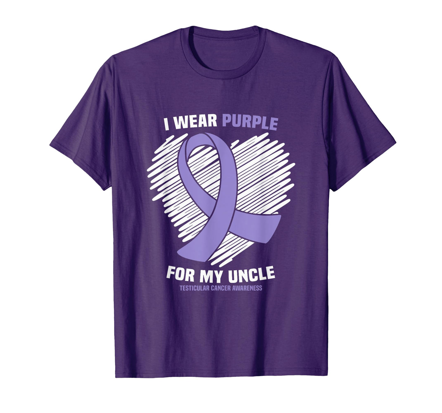 I Wear Purple For My Uncle Testicular Cancer Awareness T-Shirt