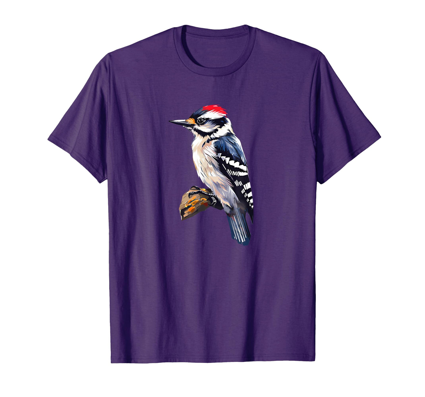 Backyard Bird Watching Watcher Downy Woodpecker Birder T-Shirt