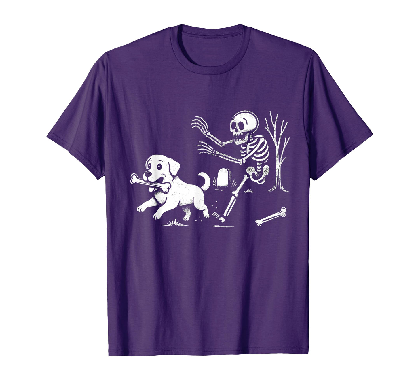 Labrador Dog with Skeleton Halloween Fun for Men Women Kids T-Shirt