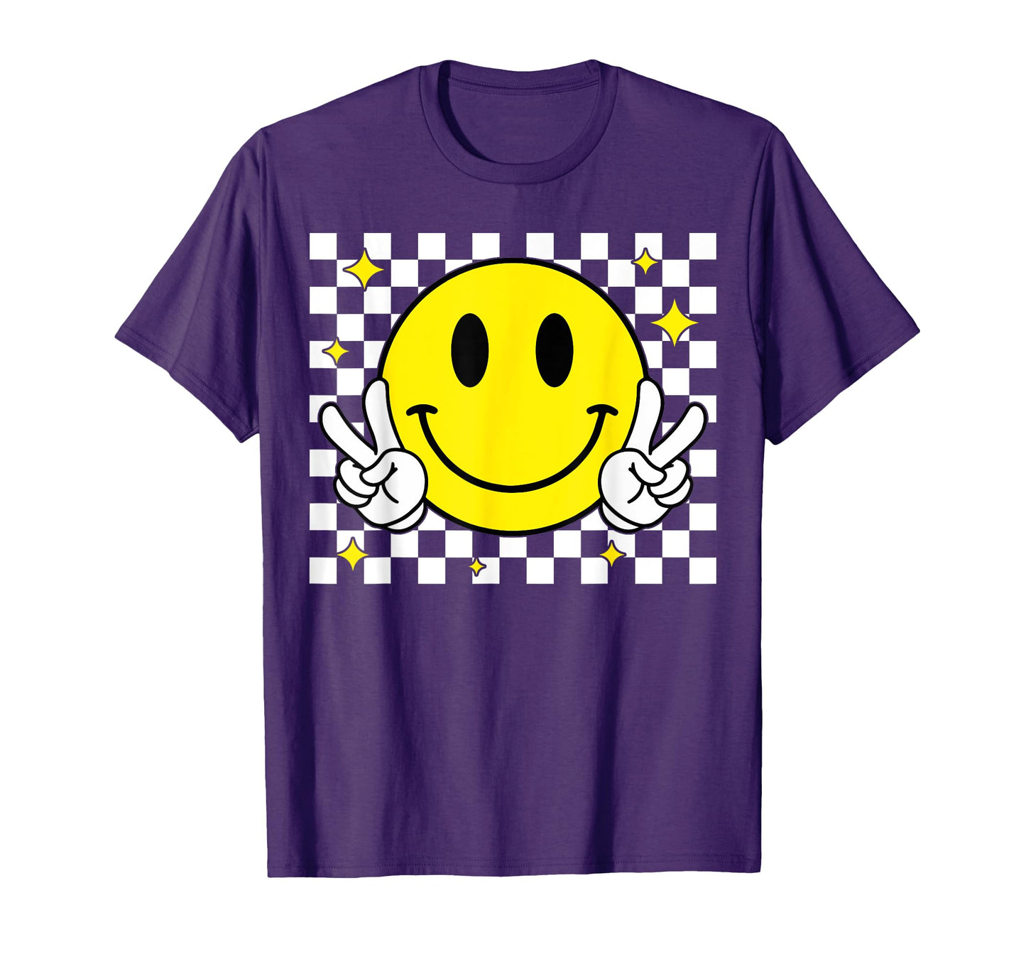 Yellow Smile Face Shirt Cute Happy Peace Smiling Face Kids T-Shirt