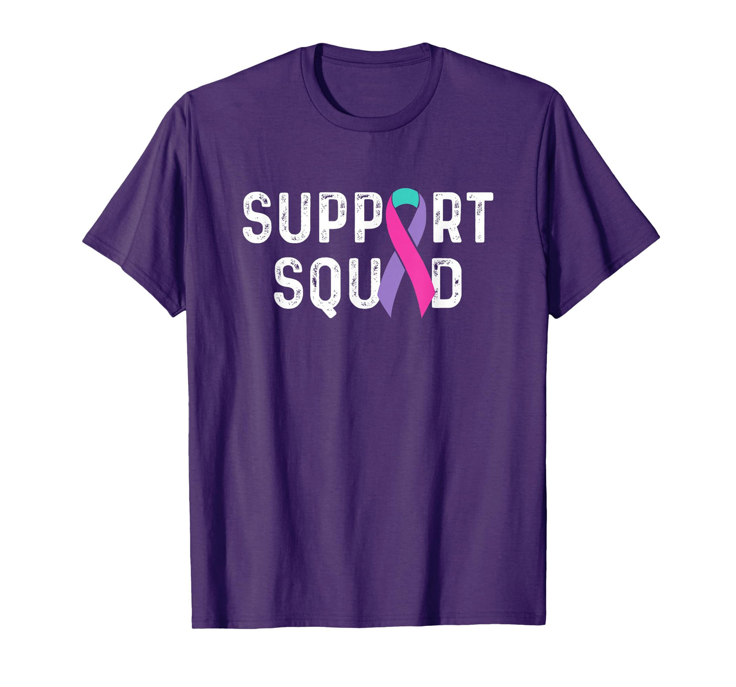 Thyroid Cancer Support Squad, Friend Family Awareness Ribbon T-Shirt