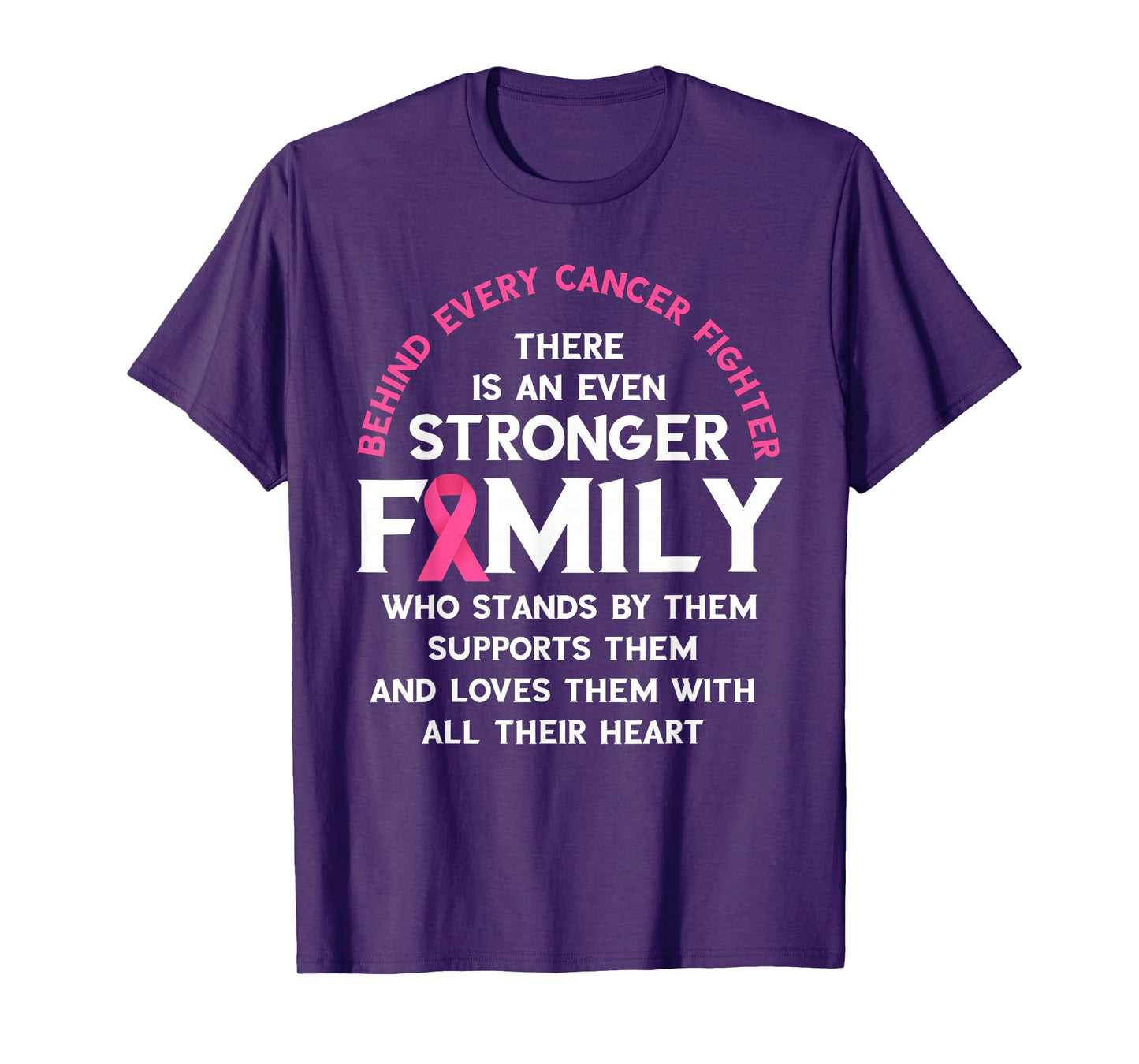 Breast Cancer Awareness Behind Every Fighter Pink Ribbon T-Shirt