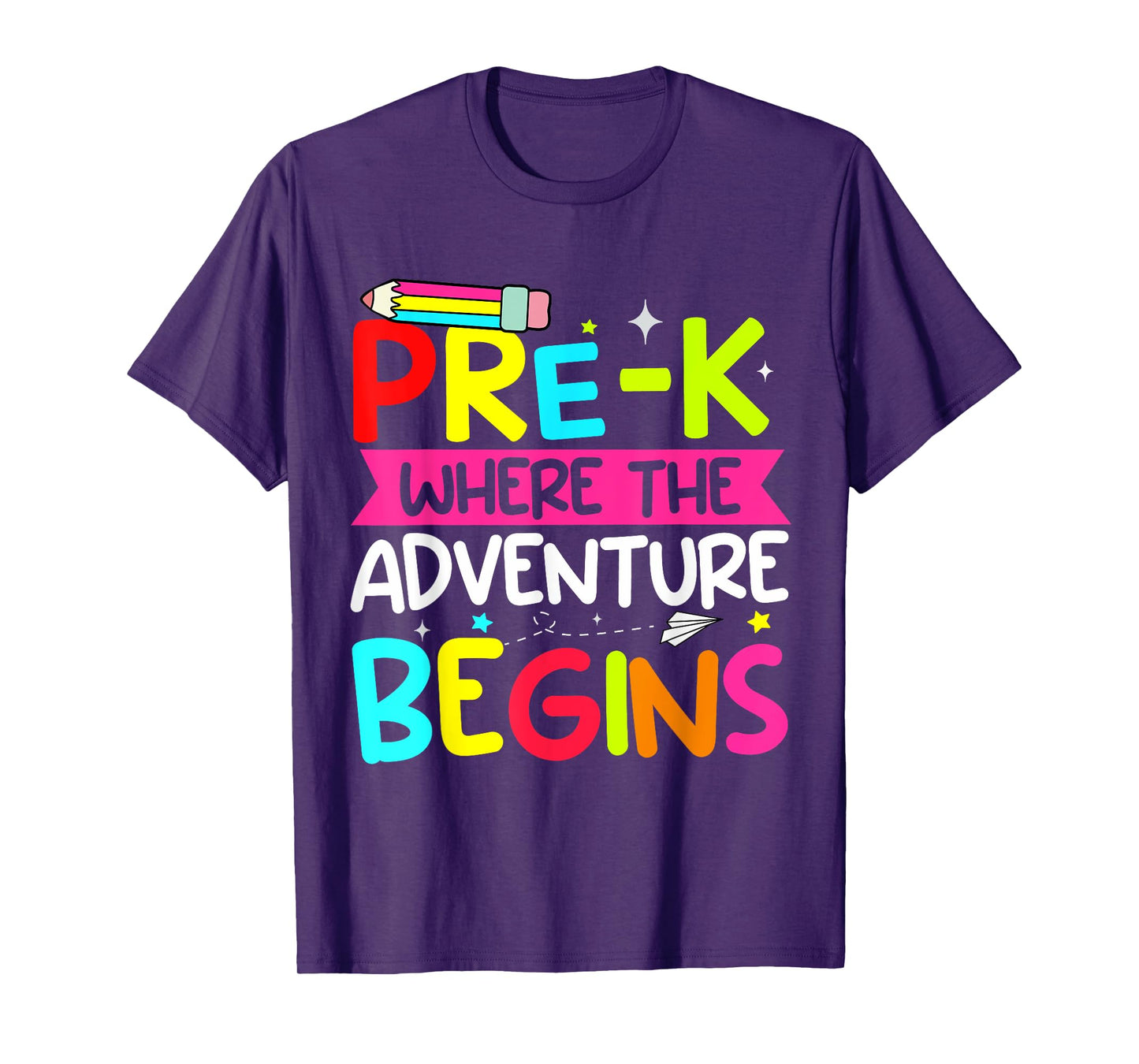 Pre-k Where The Adventure Begins First Day of Prek Teacher Men Women Kids T-Shirt