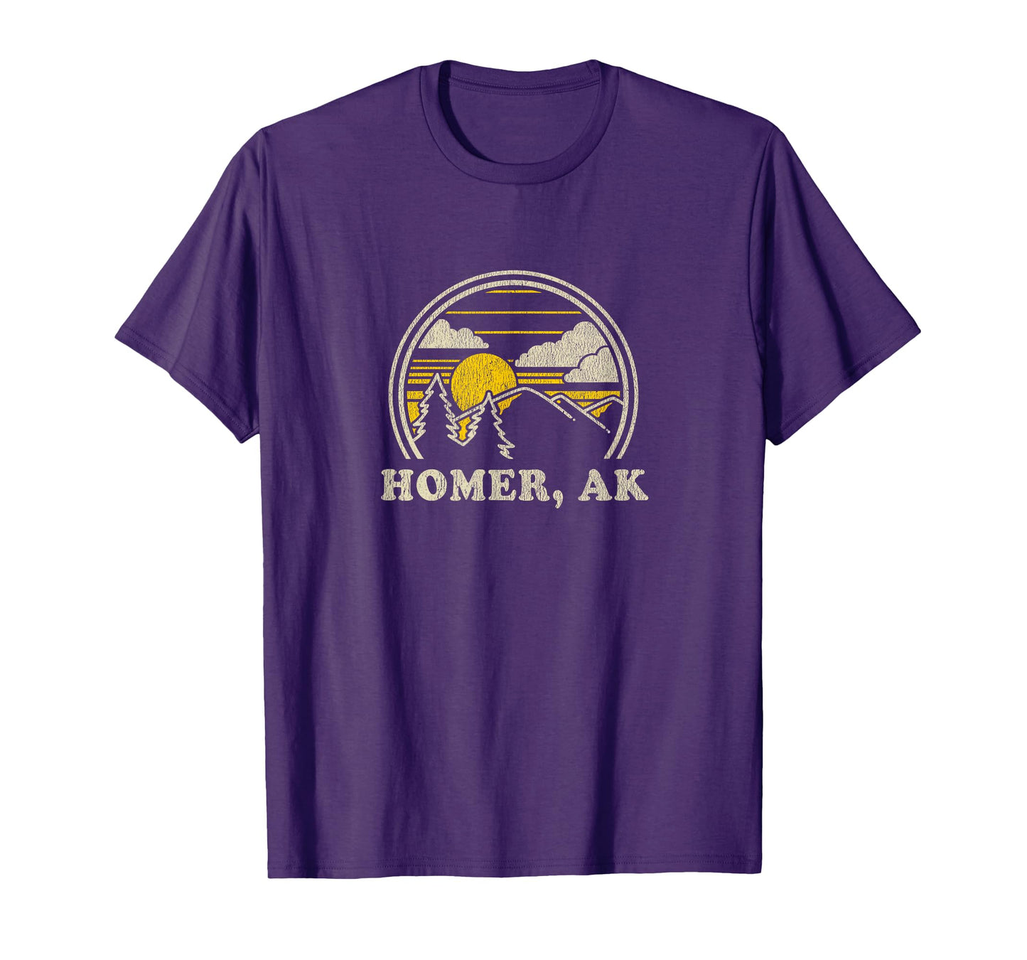 Homer Alaska AK Tee Vintage Hiking Mountain Tee T-Shirt
