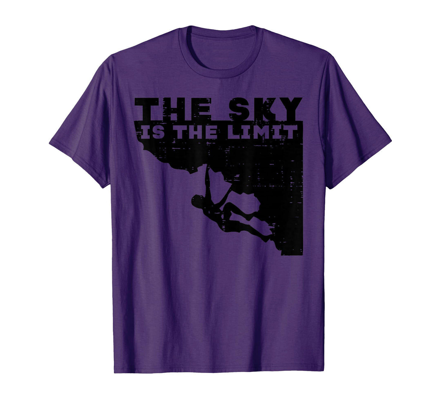 Climbing Sky Is Limit Rock Mountain Climber Men Women Kids T-Shirt