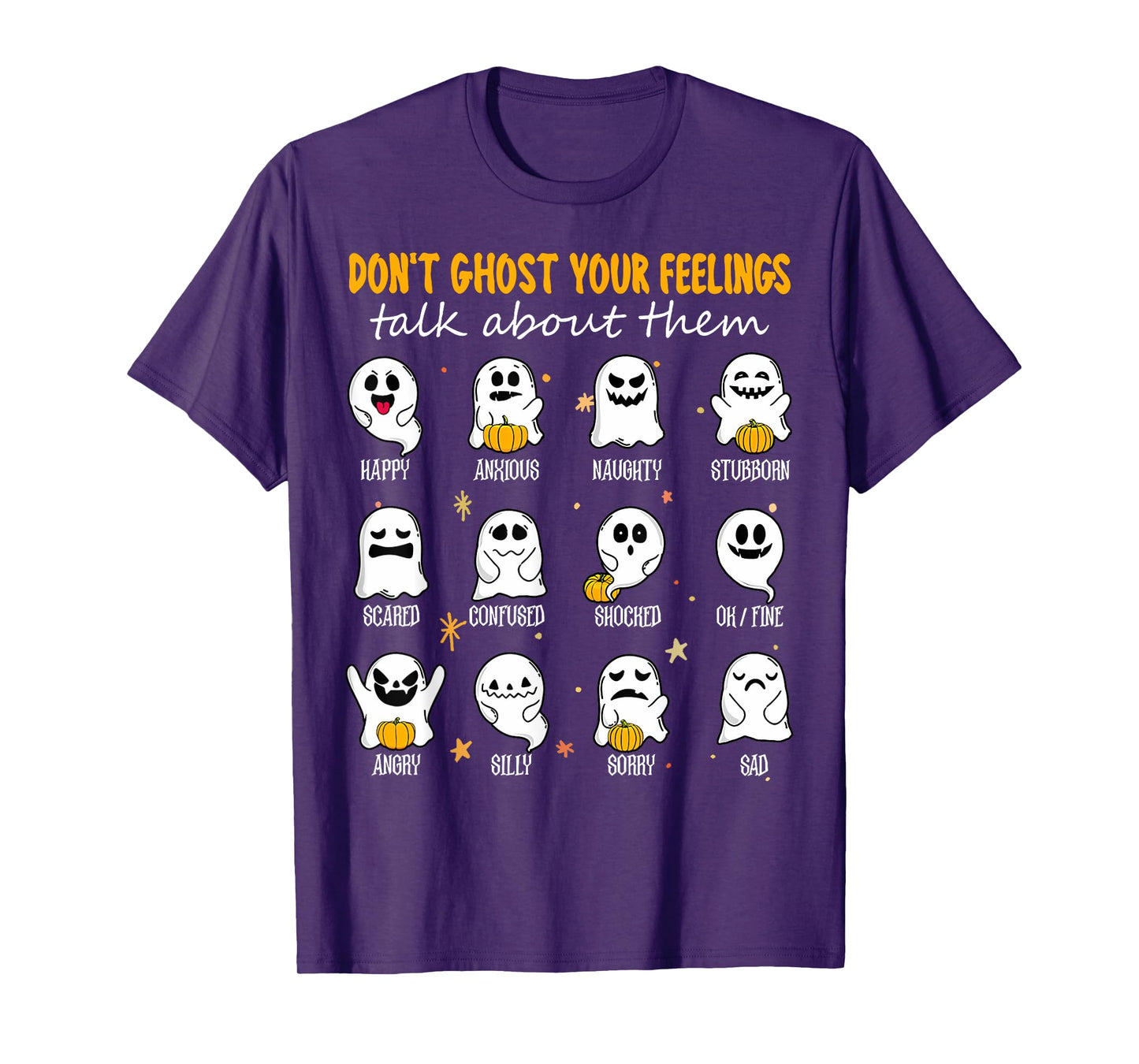Halloween School Counselor Don't Ghost Your Feeling Teacher T-Shirt