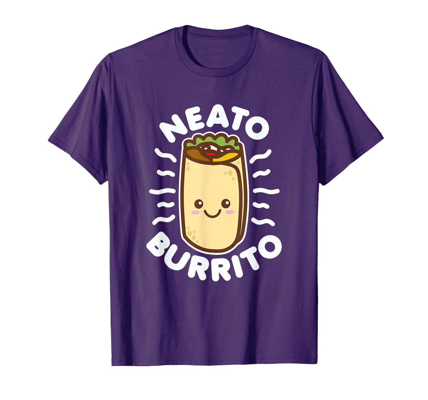 Neato Burrito Lover Cute Kawaii Funny Saying Food Pun Dark T-Shirt