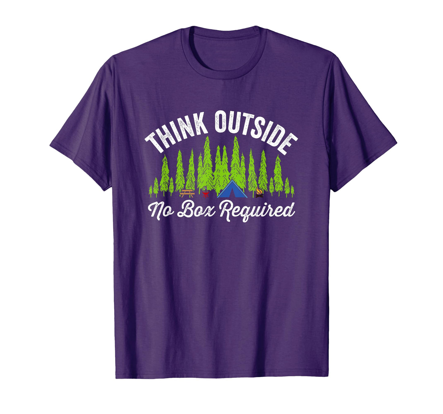 Think Outside No Box Required Outdoors Camp T-Shirt