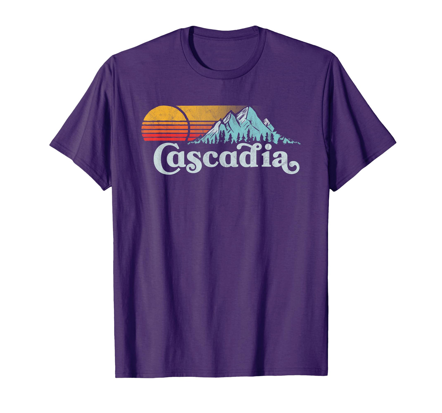Mountain Life Outdoor Junkie Tees Vintage Cascadia Retro Distressed Vibe Mountains T-Shirt