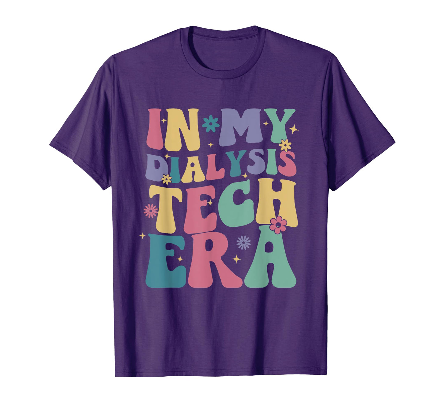 In My Dialysis Tech Era Groovy Retro Nephrology Technician T-Shirt