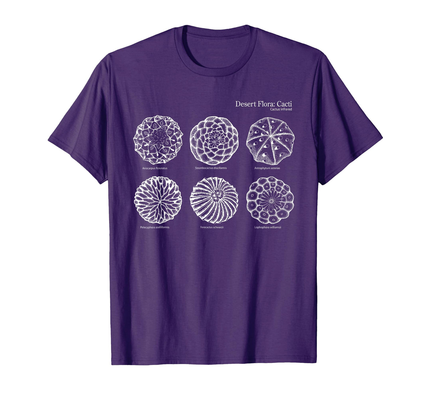Cactus Infrared 6 Desert Cactus Lophophora williamsii peyote T-Shirt