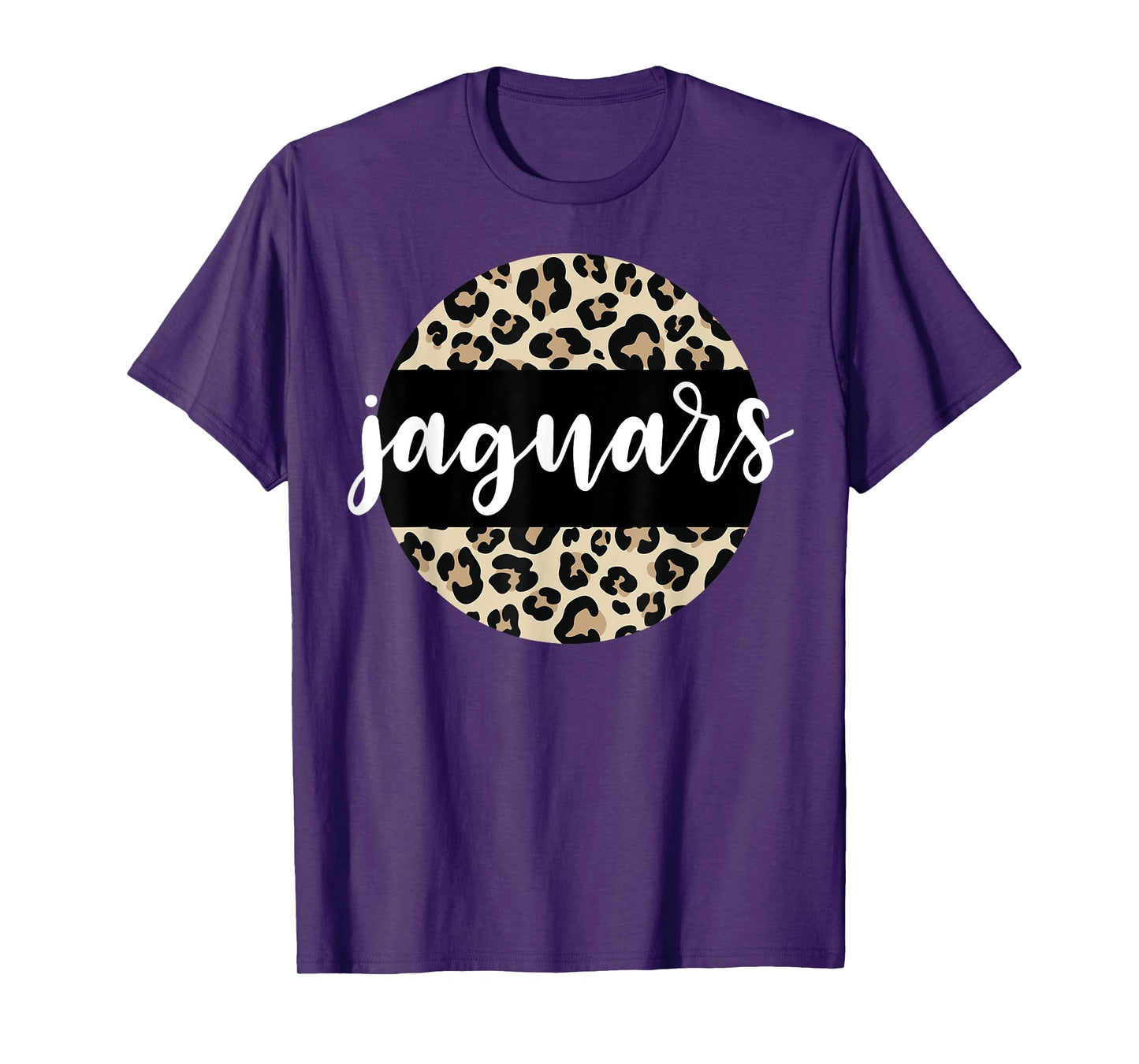 Leopard Print Jaguars Team Mascot School Spirit Game Night T-Shirt