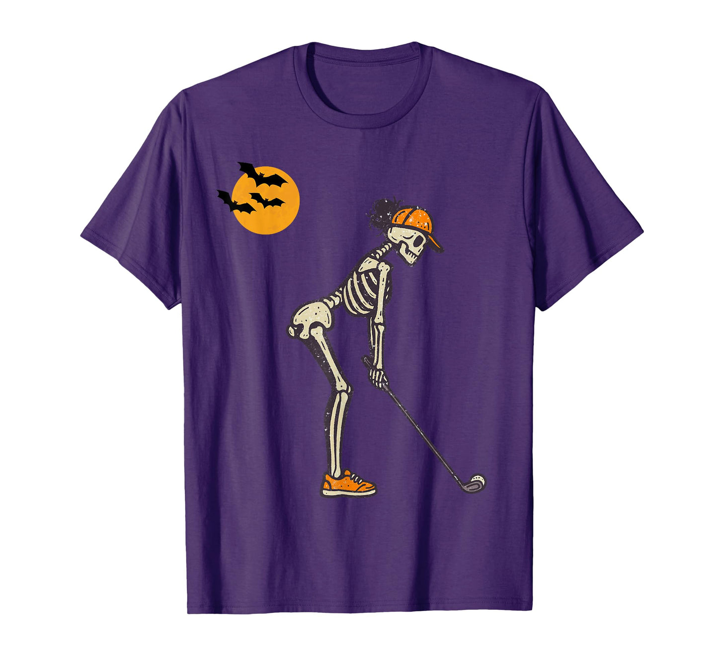 Vintage Halloween Skeleton Golf Funny Spooky Costume T-Shirt