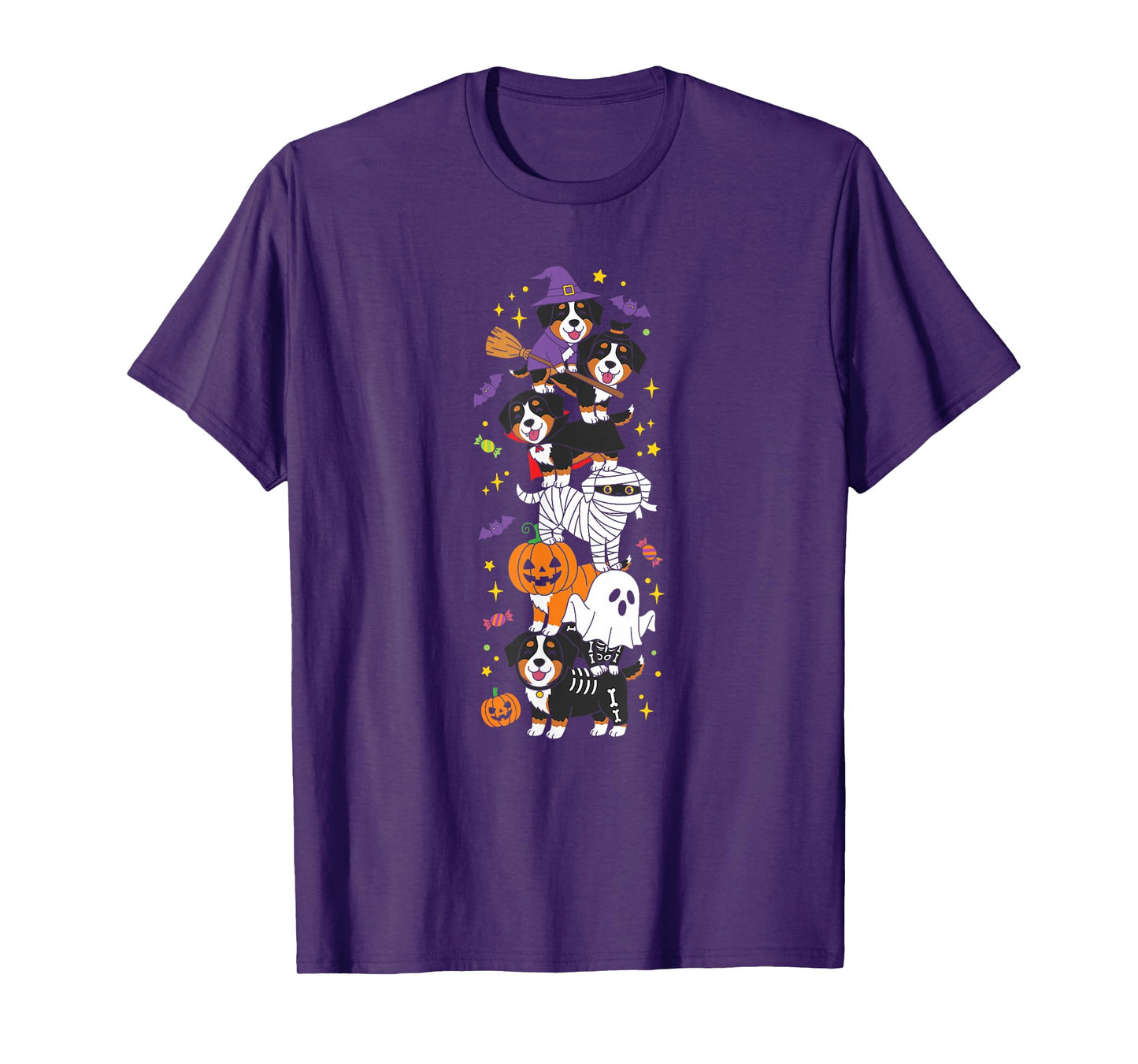 Bernese Moutain Dog Vampire Ghost Halloween Kids Mens Womens T-Shirt