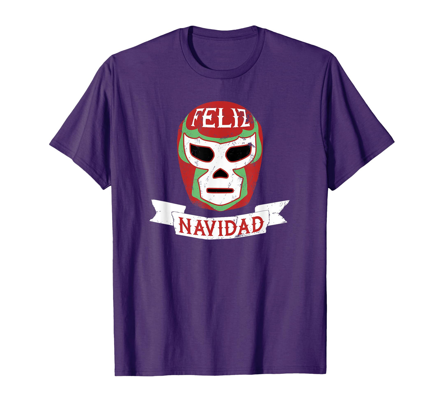 Lucha Libre Feliz Navidad Christmas Luchador Mask T-Shirt