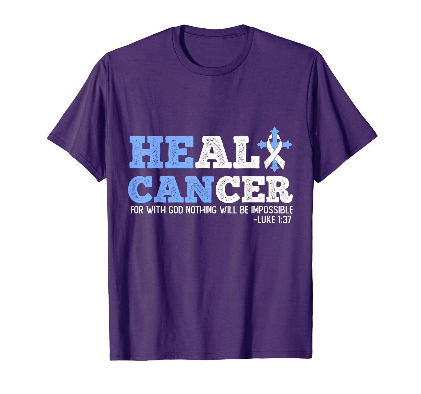 He Can Heal Cancer Lung Cancer Awareness Christian Religious T-Shirt