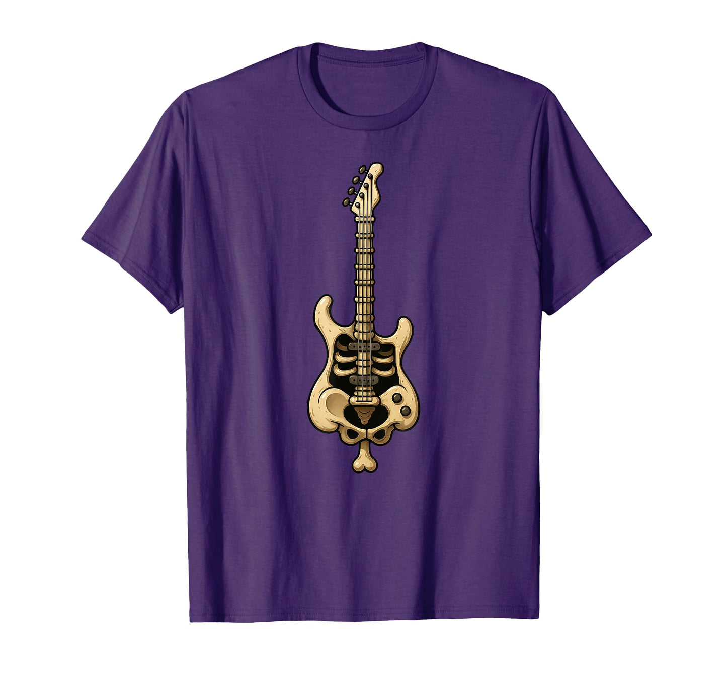 Skeleton Bass Guitar Halloween Guitarist Boys Girls Kids T-Shirt