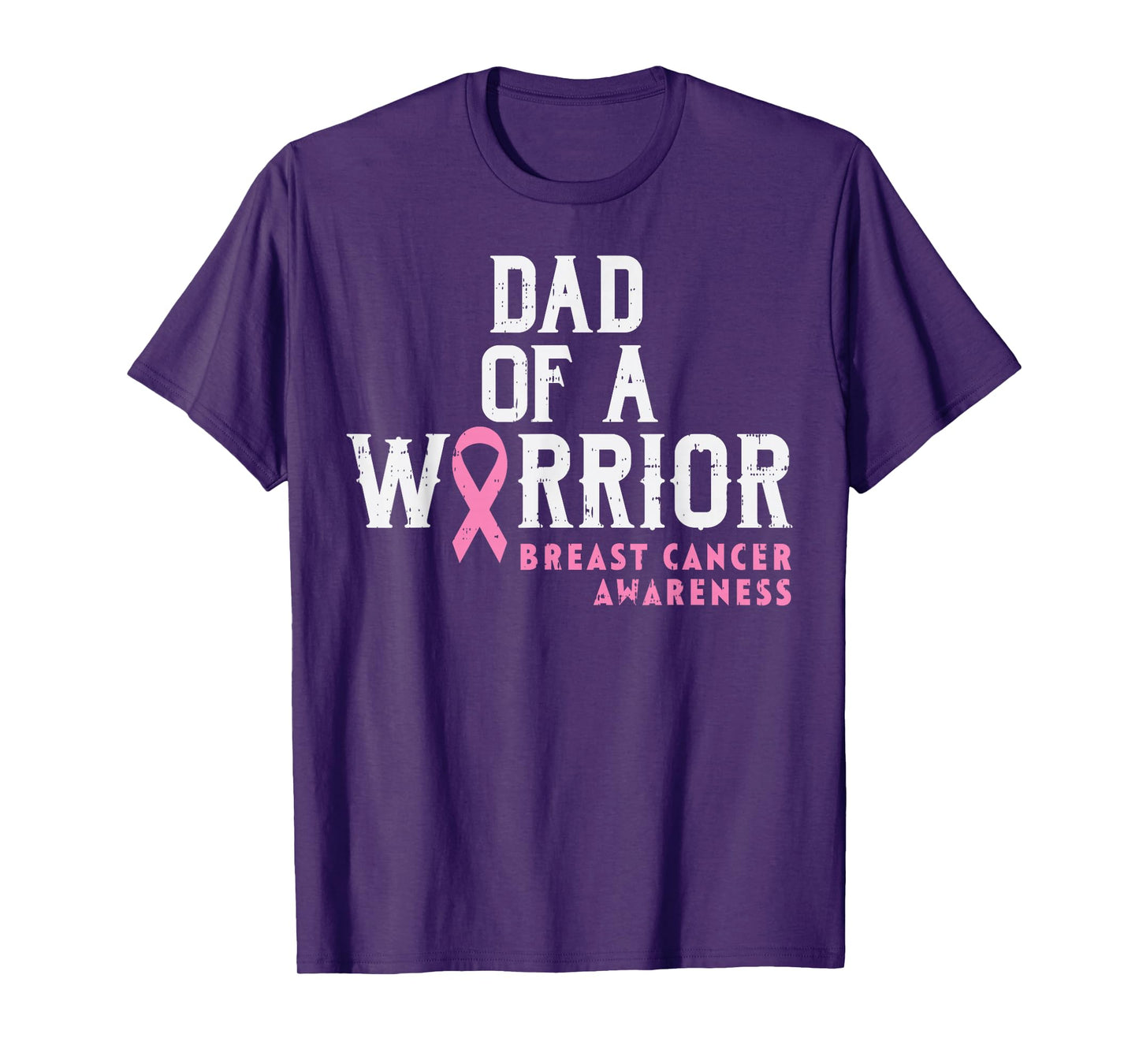 Dad Of A Warrior Breast Cancer Awareness Support Daughter T-Shirt
