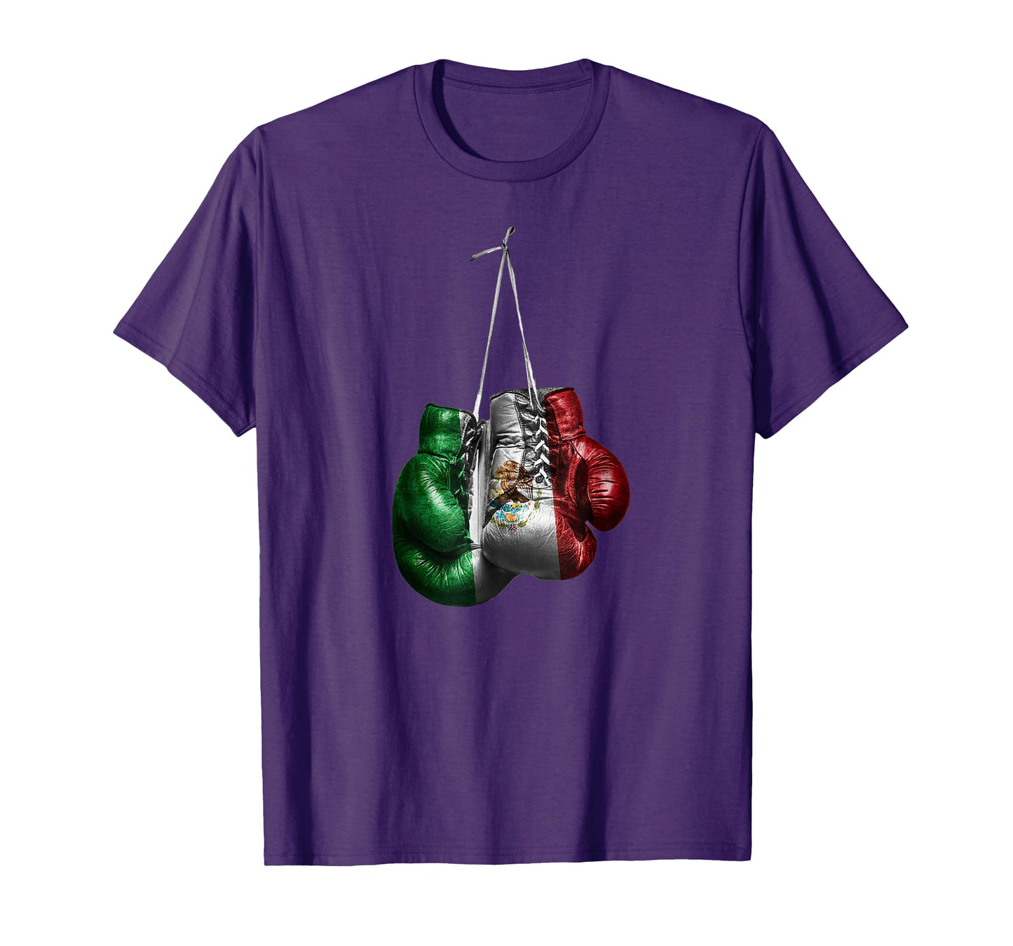 Boxing Gloves Tee - Mexico Vintage Flag T-Shirt for Women, Black, Small, Short Sleeve, Classic Fit, Cotton, Polyester