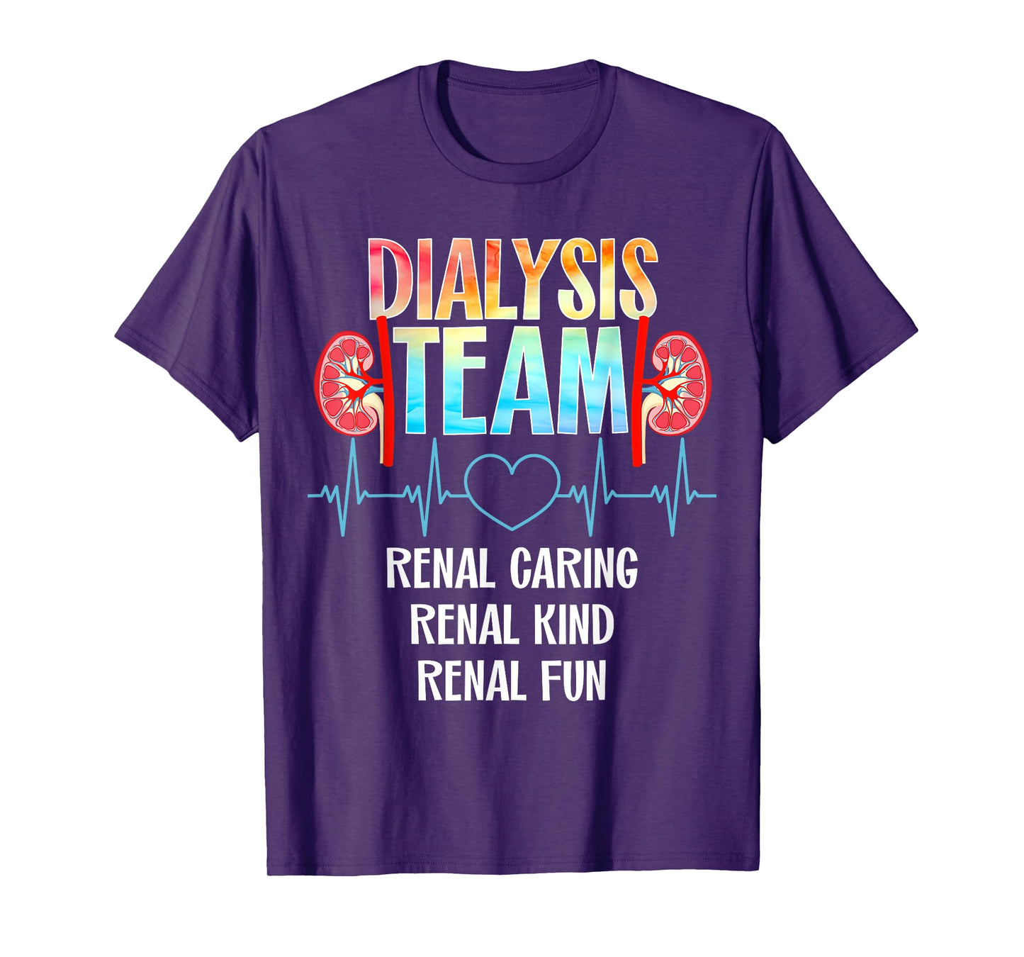 Dialysis Nurse Appreciation Kidney Team Crew Dialysis Technician Tech Nephrology Nurse Unisex-Adults Black Modern T-Shirt