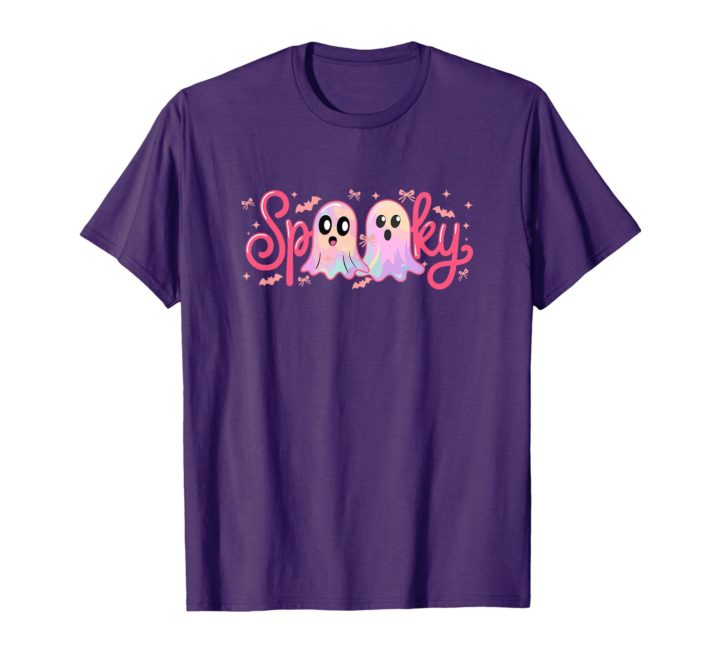 Spooky Halloween Colorful Boo Ghost Costume Kids Girls Women T-Shirt