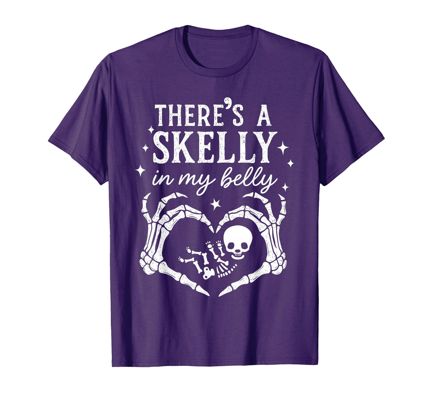 There's Skelly in My Belly Halloween Pregnancy Announcement T-Shirt