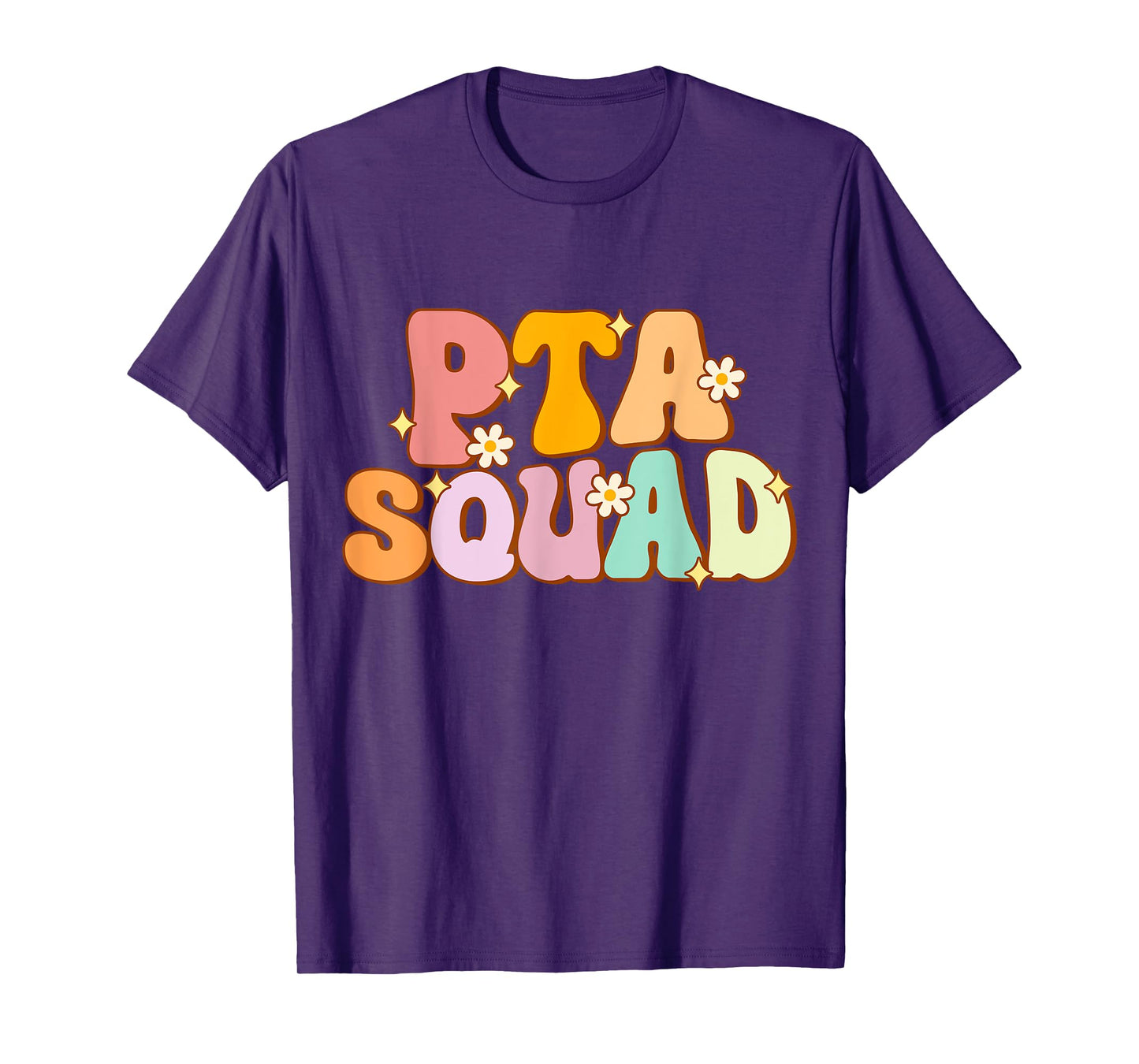 Groovy PTA Squad Parent Teacher Association T-Shirt for Men Women