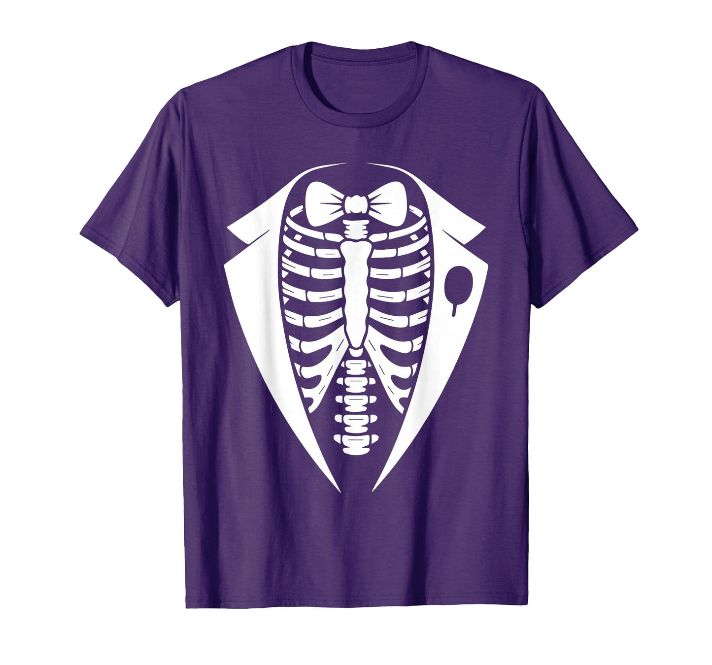 Tuxedo Skeleton Rib Cage Funny Halloween Costume Style Men T-Shirt