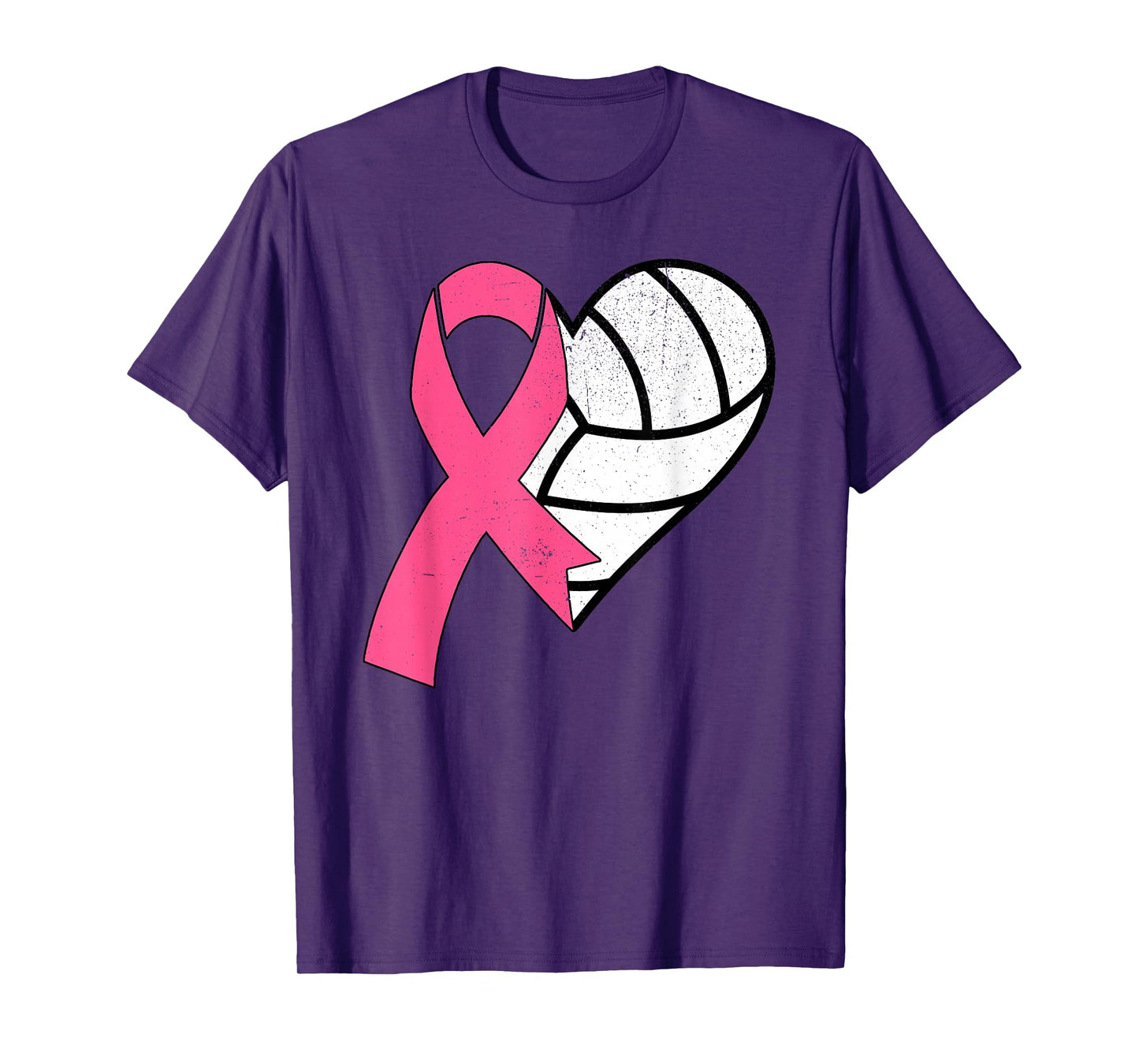 Volleyball Breast Cancer Awareness Month Pink Ribbon Women T-Shirt