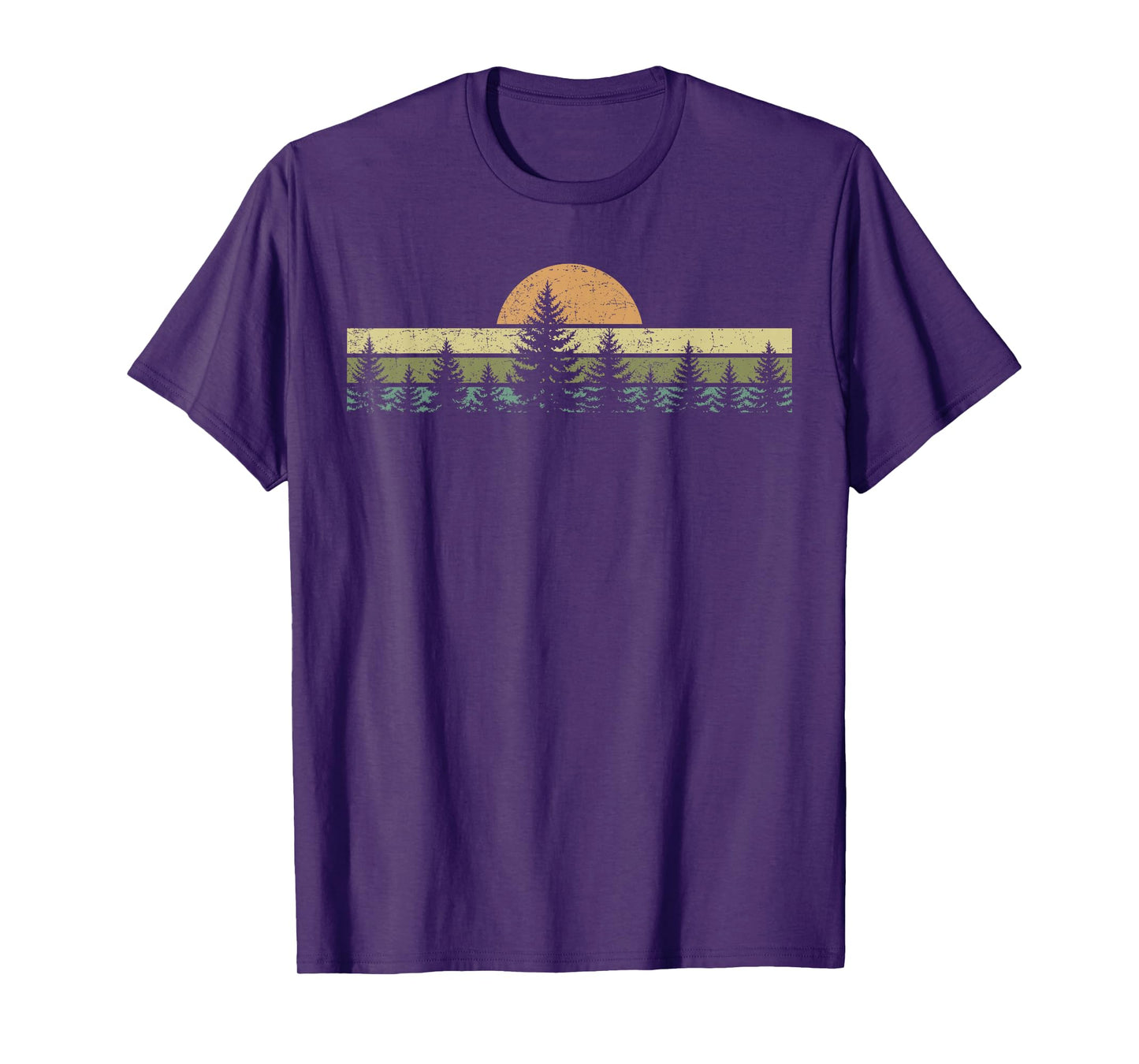 Outdoors Forest Trees Nature Women Men Retro Vintage Graphic T-Shirt