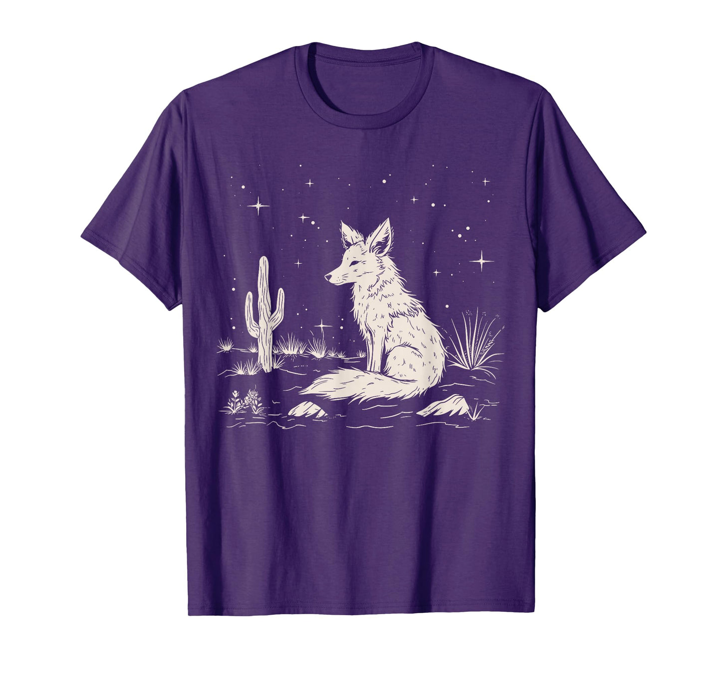Coyote Arizona Desert Wild Animal Cactus South West Nature T-Shirt
