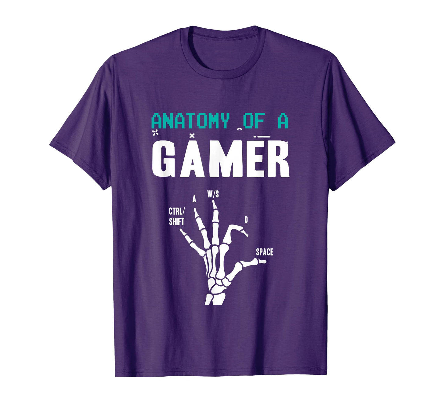 Anatomy of A Gamer Skeleton Hand Funny T-Shirt
