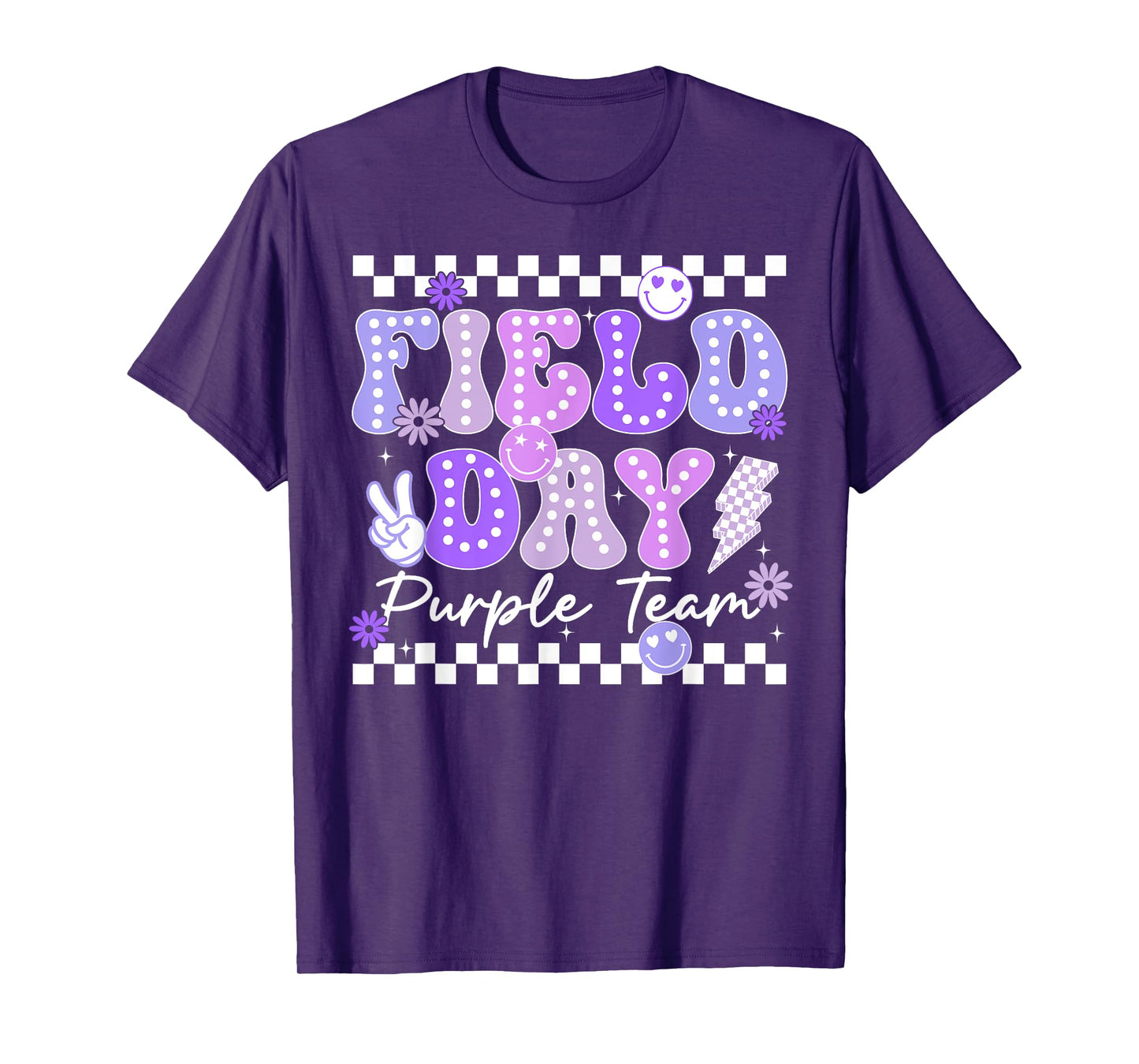 Field Day Purple Team Color Field Trip Team Game Competition T-Shirt