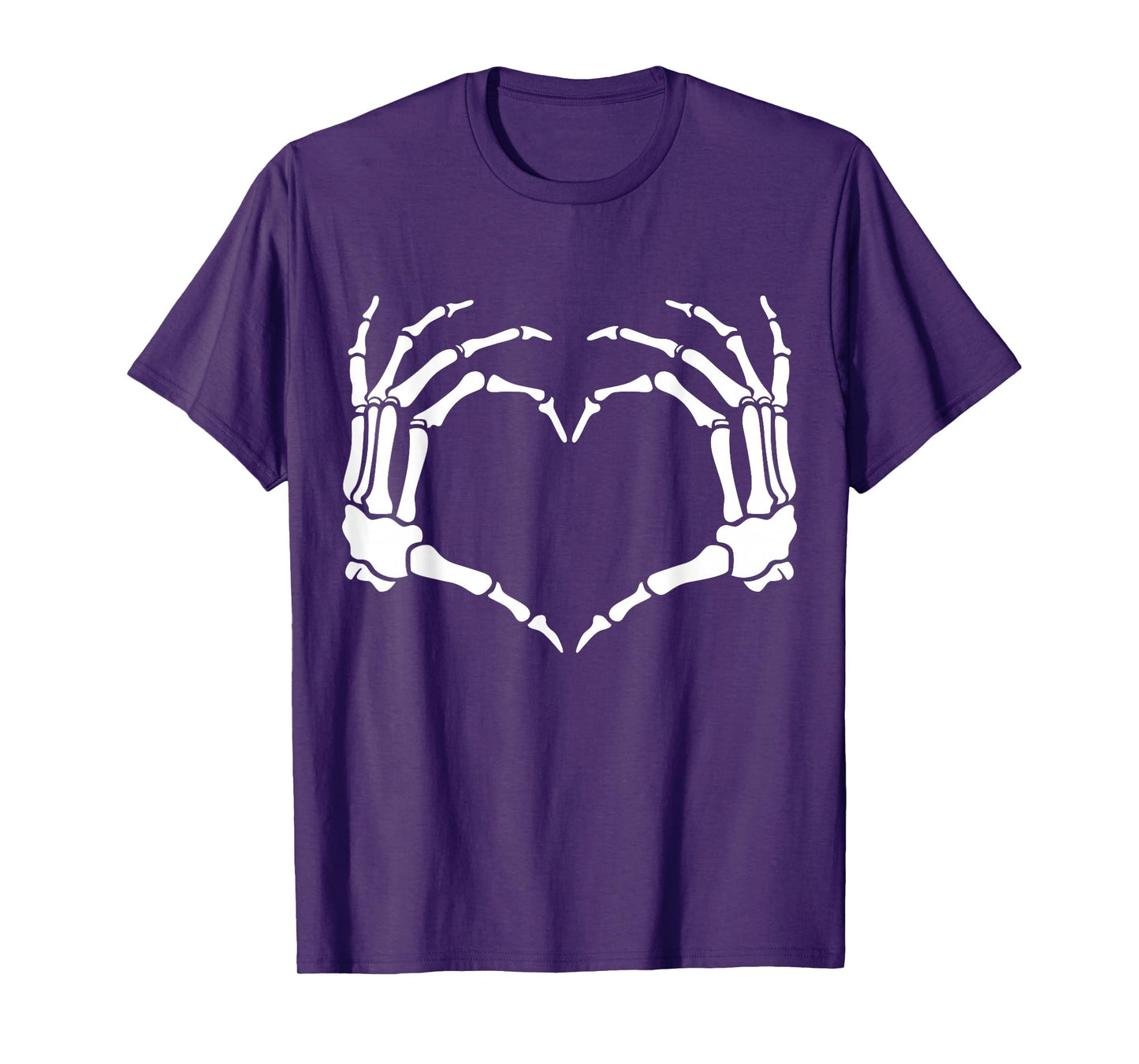 Skeleton Hands Heart Sign Retro Halloween Costume T-Shirt