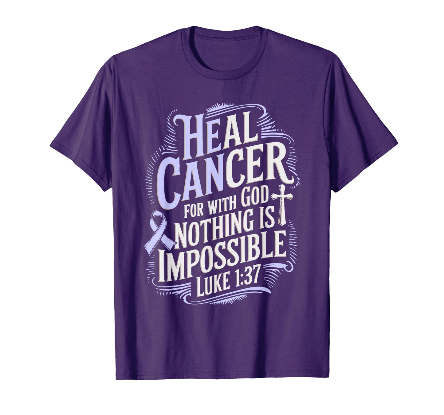 Heal Cancer Survivor Esophageal Cancer Awareness T-Shirt