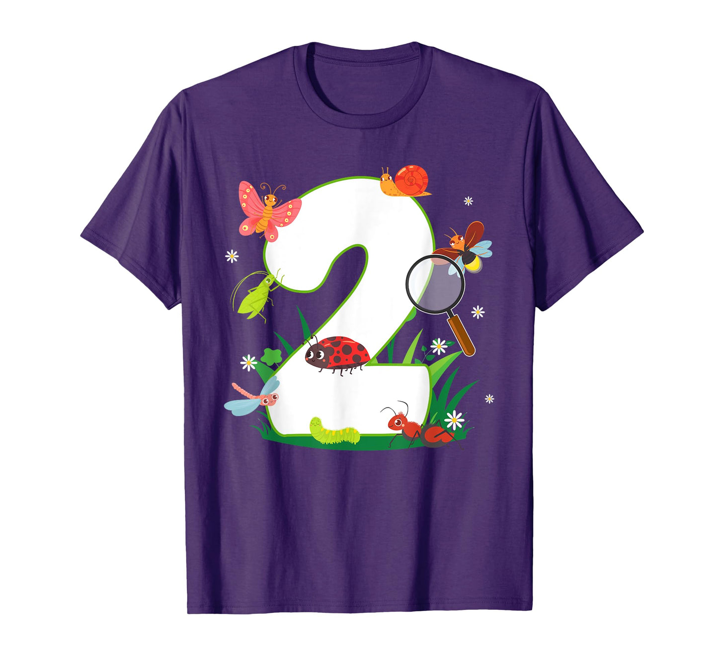 2nd Birthday Bugs And Insects Nature Lover 2 Year Old T-Shirt