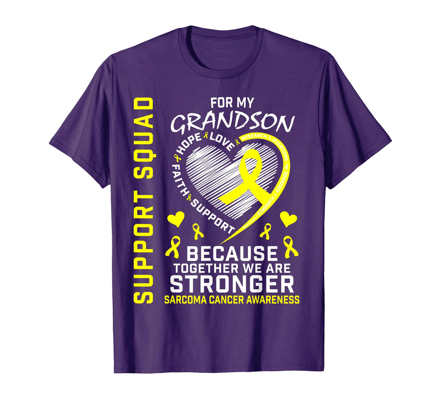 Grandson Sarcoma Cancer Awareness Supporter Products Family T-Shirt