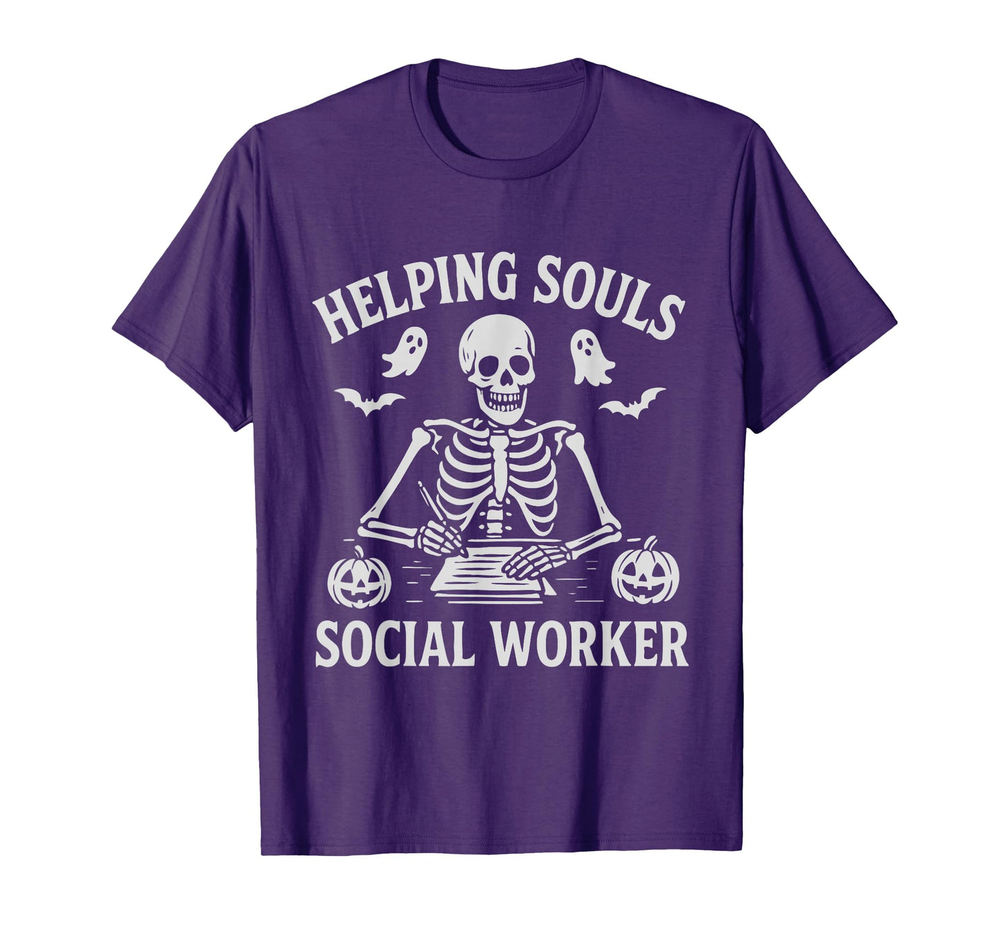 Helping Souls Social Worker Halloween Skeleton T-Shirt