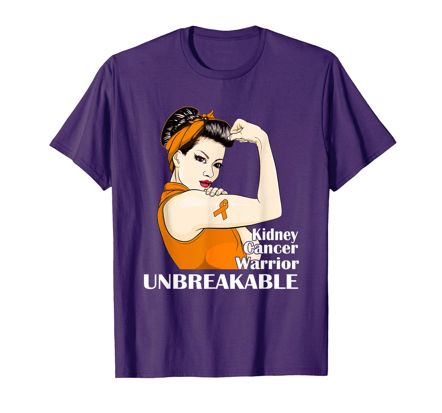 Kidney Cancer Awareness Warrior Unbreakable Survivors Girls T-Shirt