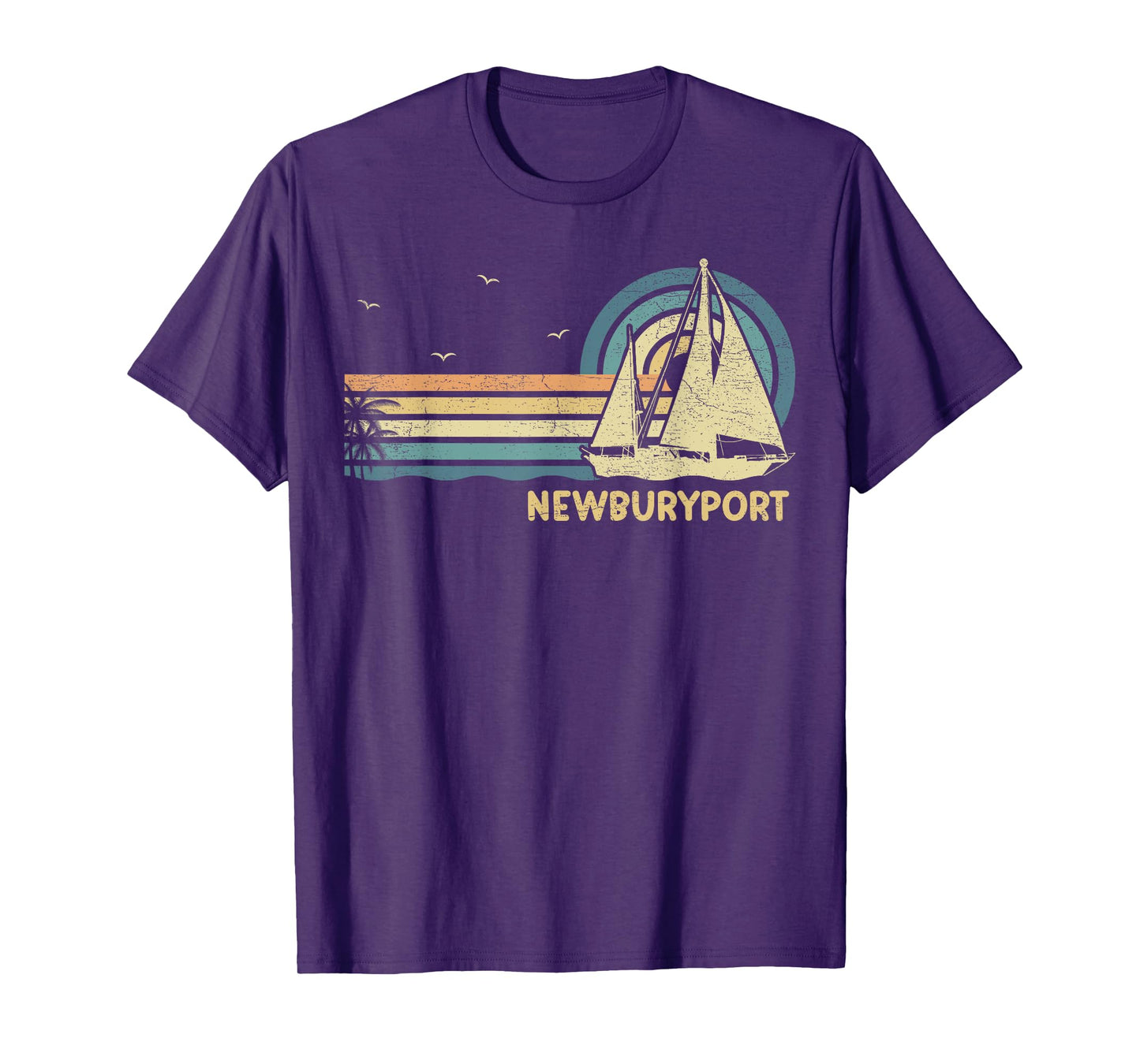 Newburyport Massachusetts Sailing Vacation Boating Sailboat T-Shirt