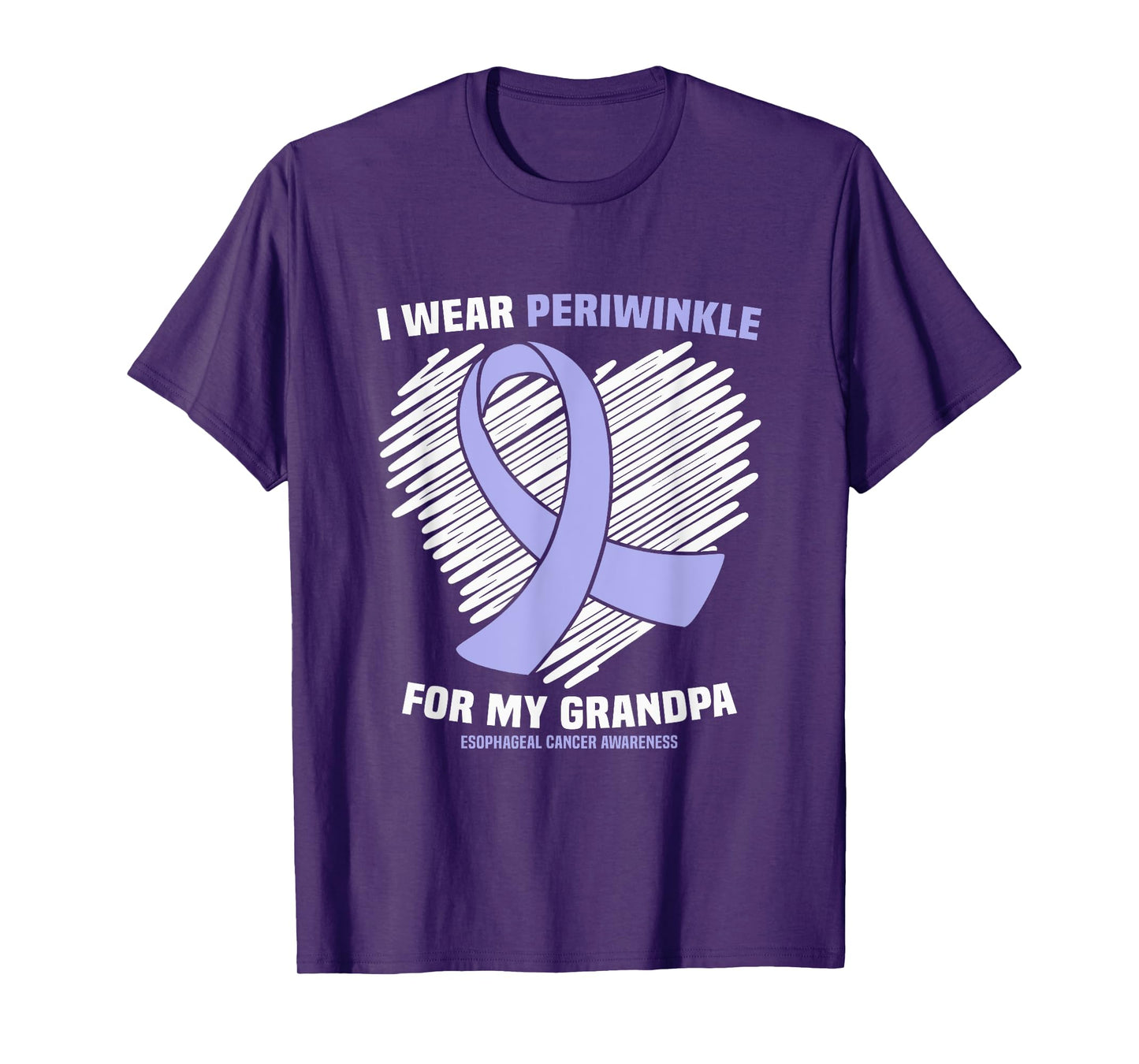 I Wear Periwinkle For My Grandpa Esophageal Cancer Awareness T-Shirt