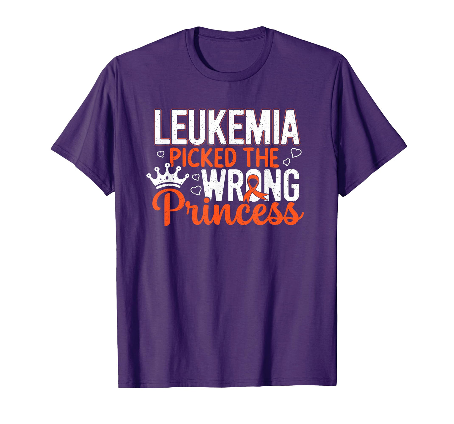 Leukemia Princess Orange Ribbon Awareness Survivor T-Shirt